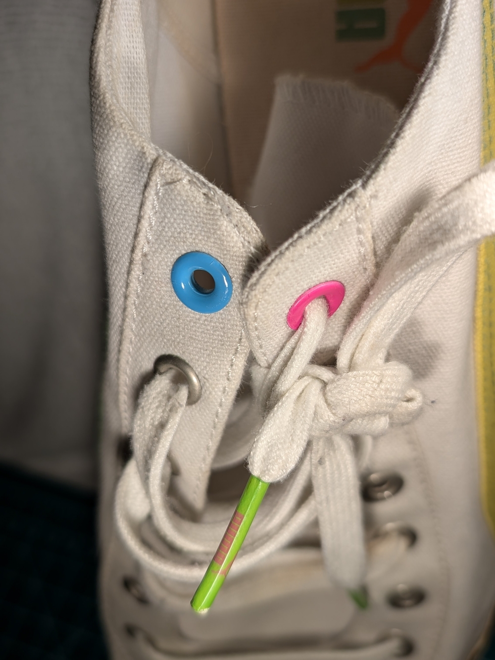 Puma Multicolor Color Block Sneakers Men's Size 14 Blue Yellow Green Pink - Picture 5 of 16